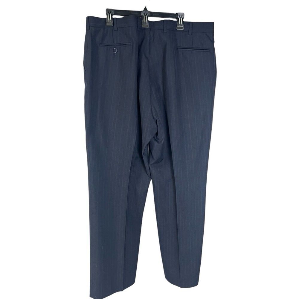 Towncraft Men's Flat Front Dress Pants Navy Blue Size 42 x 30‎